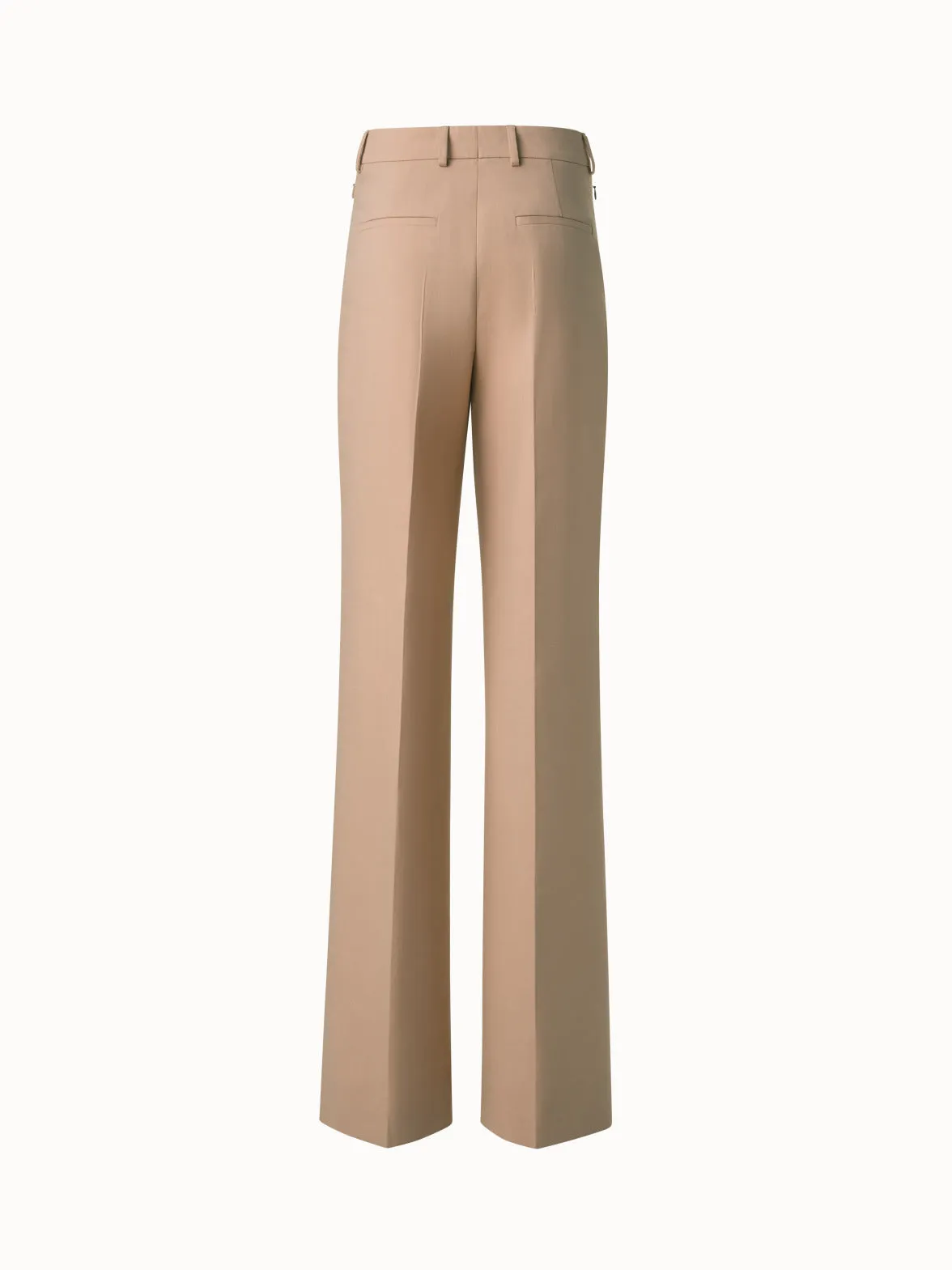 Wide Straight Cotton Double-Face Pants