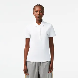 Women's Slim Fit Stretch Cotton Piqué Polo White