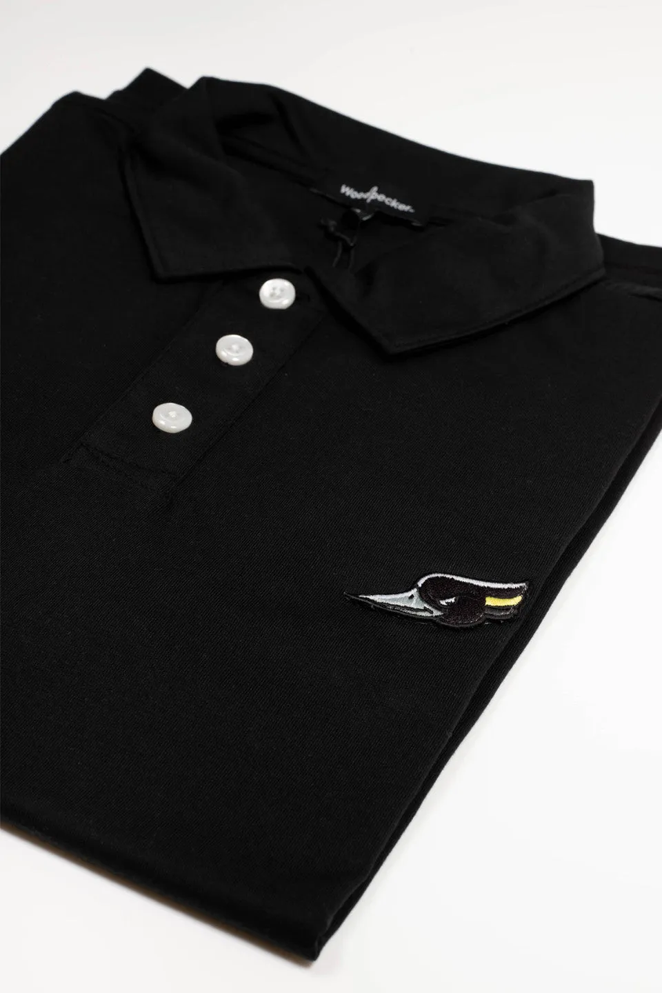 WOODPECKER Men's Pima Cotton Polo Shirts Black