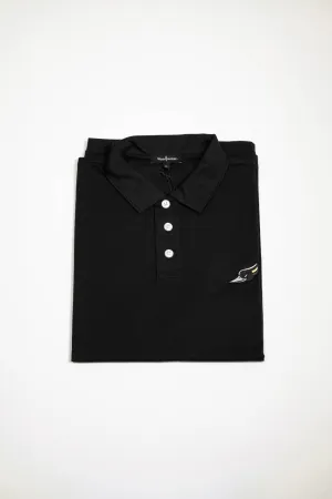 WOODPECKER Men's Pima Cotton Polo Shirts Black