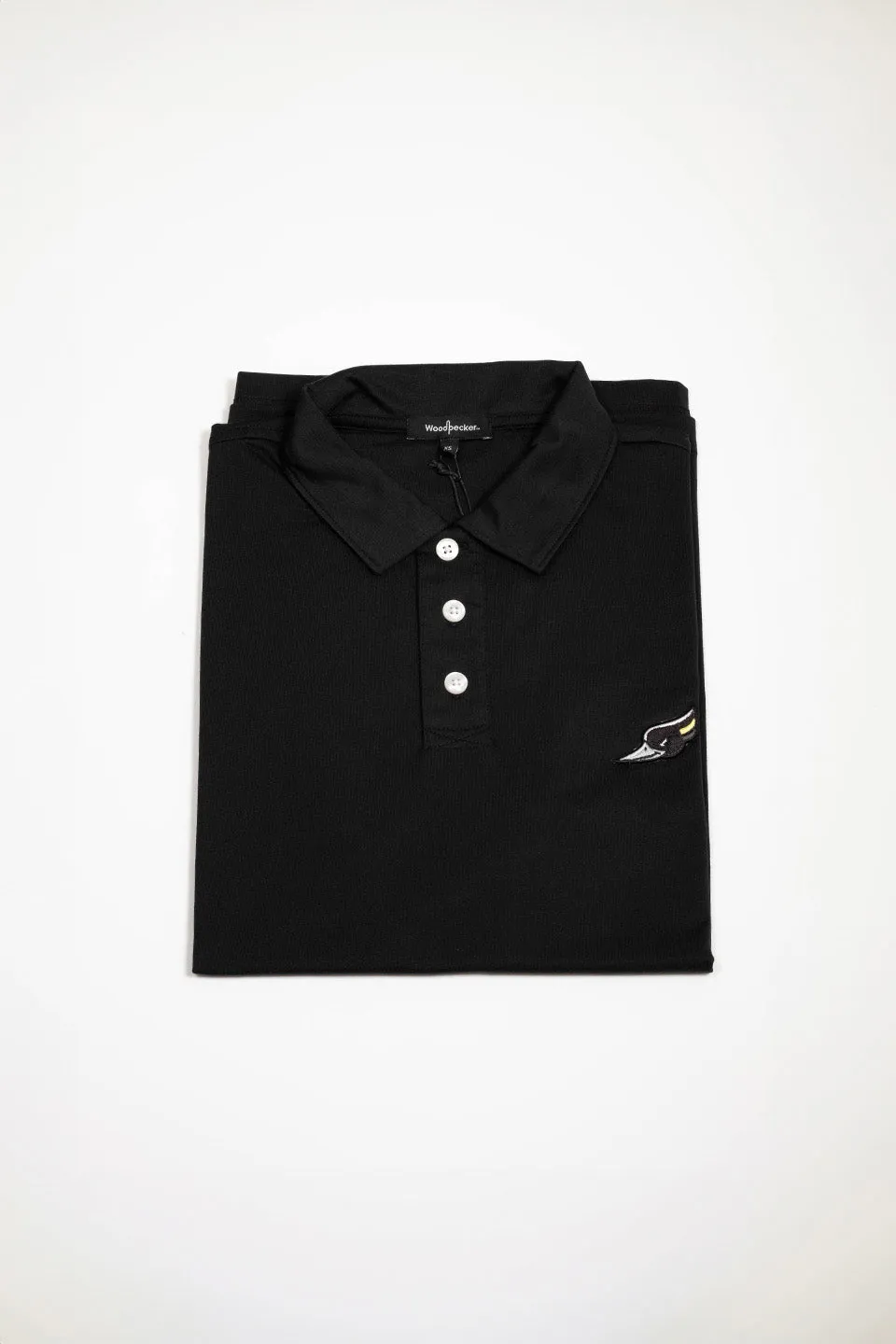 WOODPECKER Men's Pima Cotton Polo Shirts Black