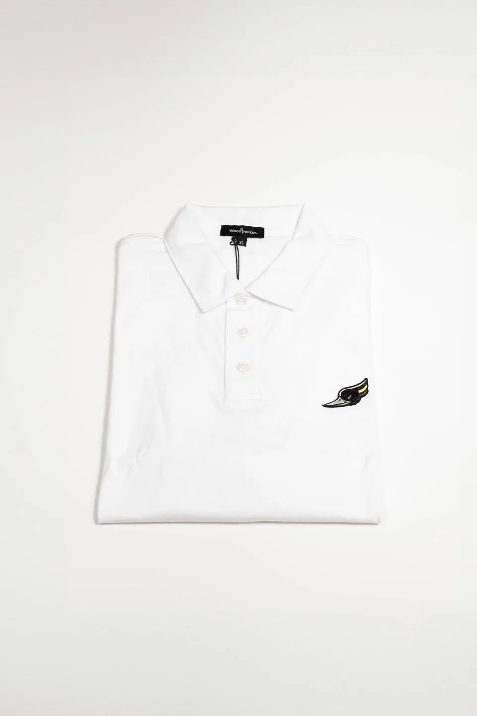 WOODPECKER Men's Pima Cotton Polo Shirts White