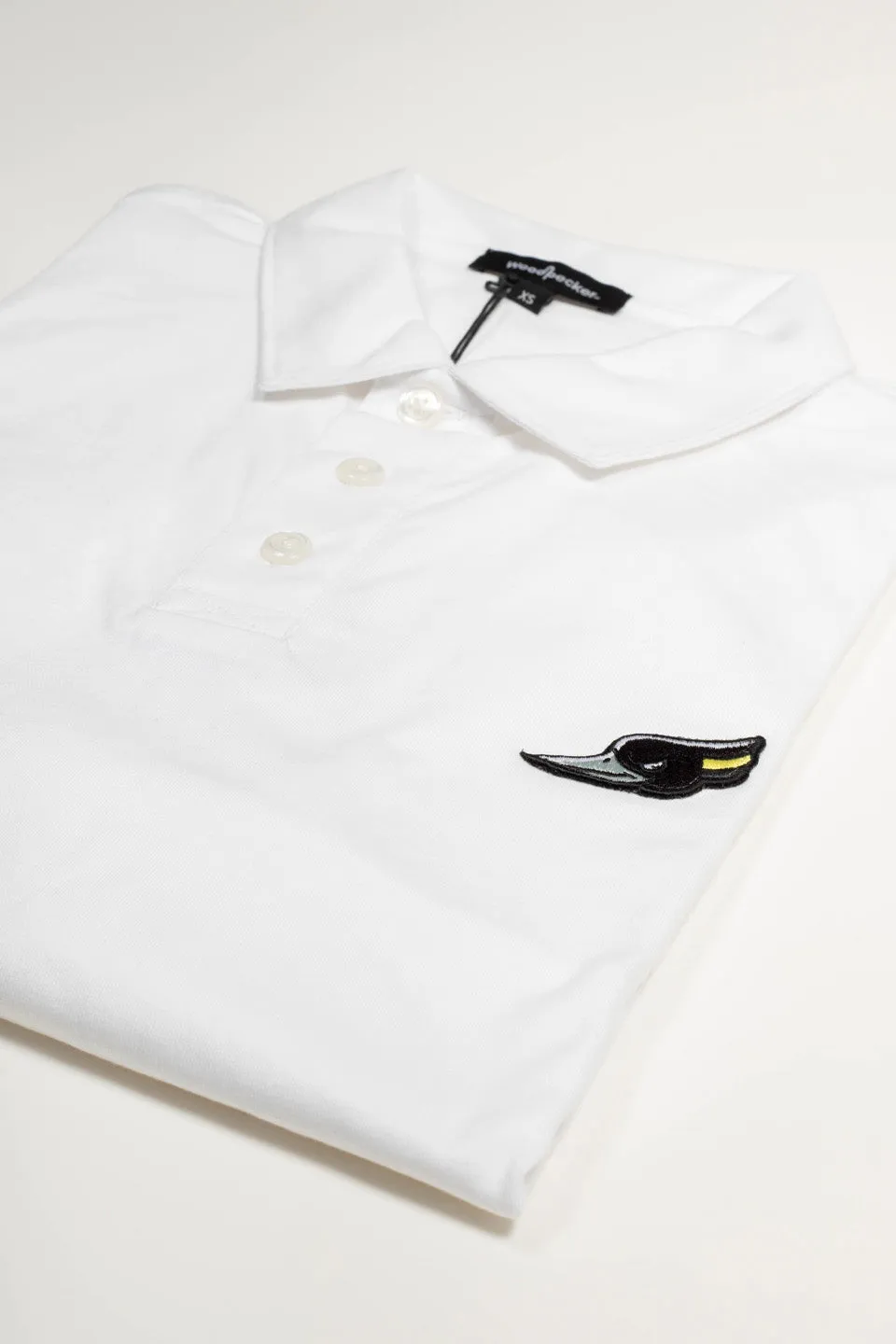 WOODPECKER Men's Pima Cotton Polo Shirts White