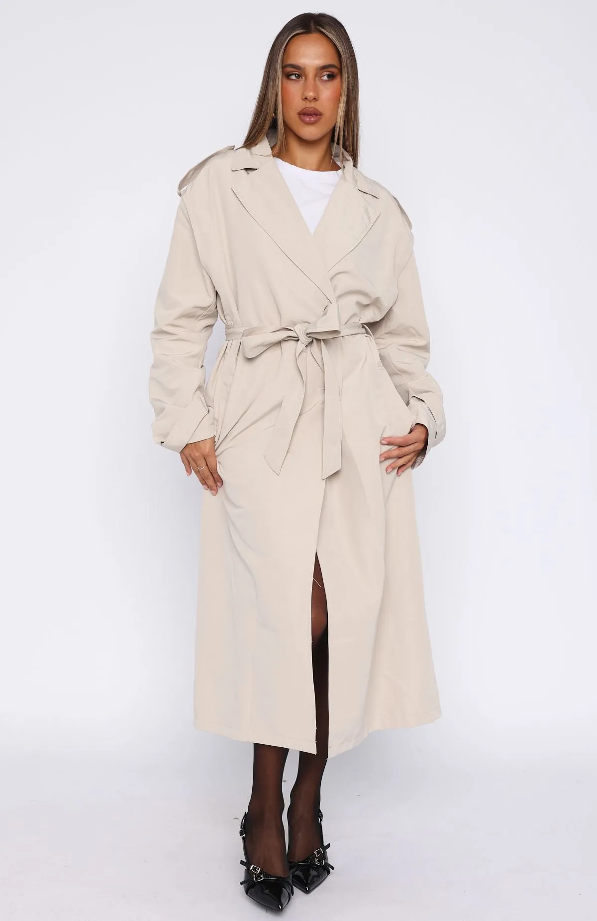 Working Overtime Trench Beige