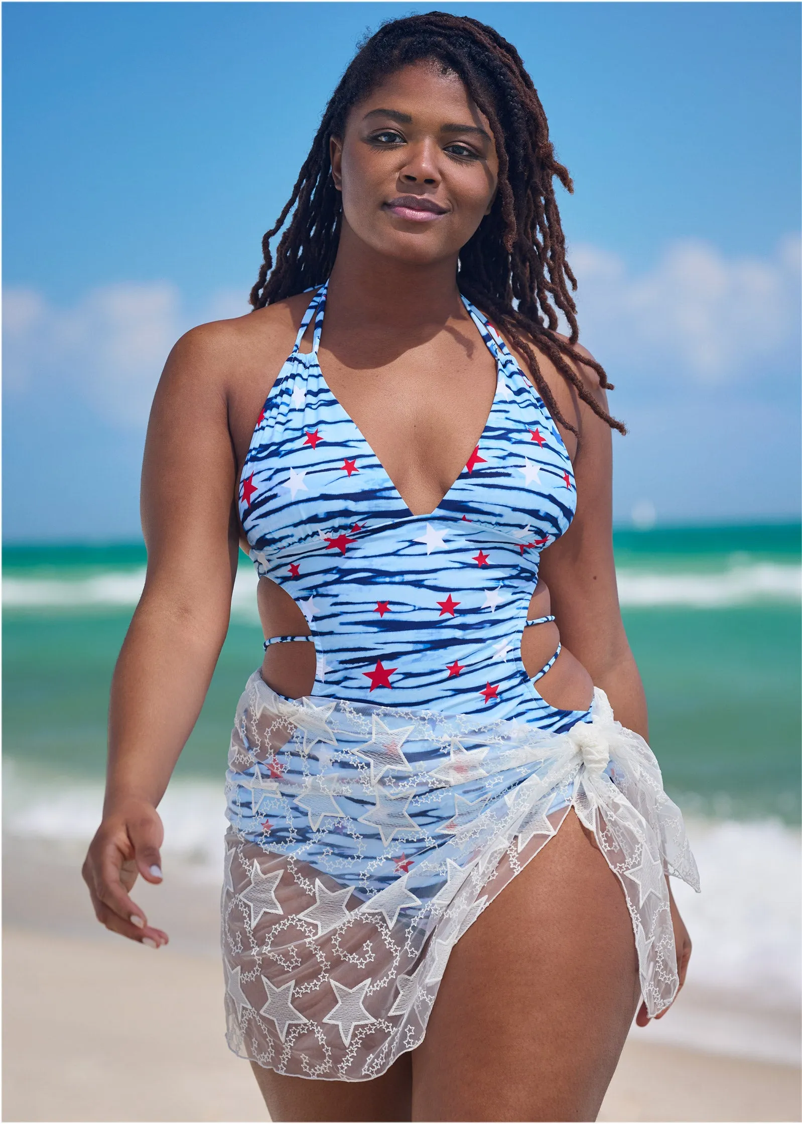 Wrap Mesh Cover-Up Skirt - Shining Sea