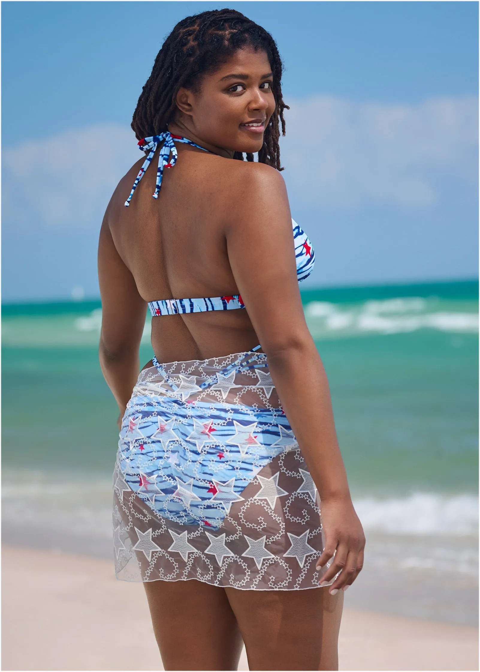 Wrap Mesh Cover-Up Skirt - Shining Sea