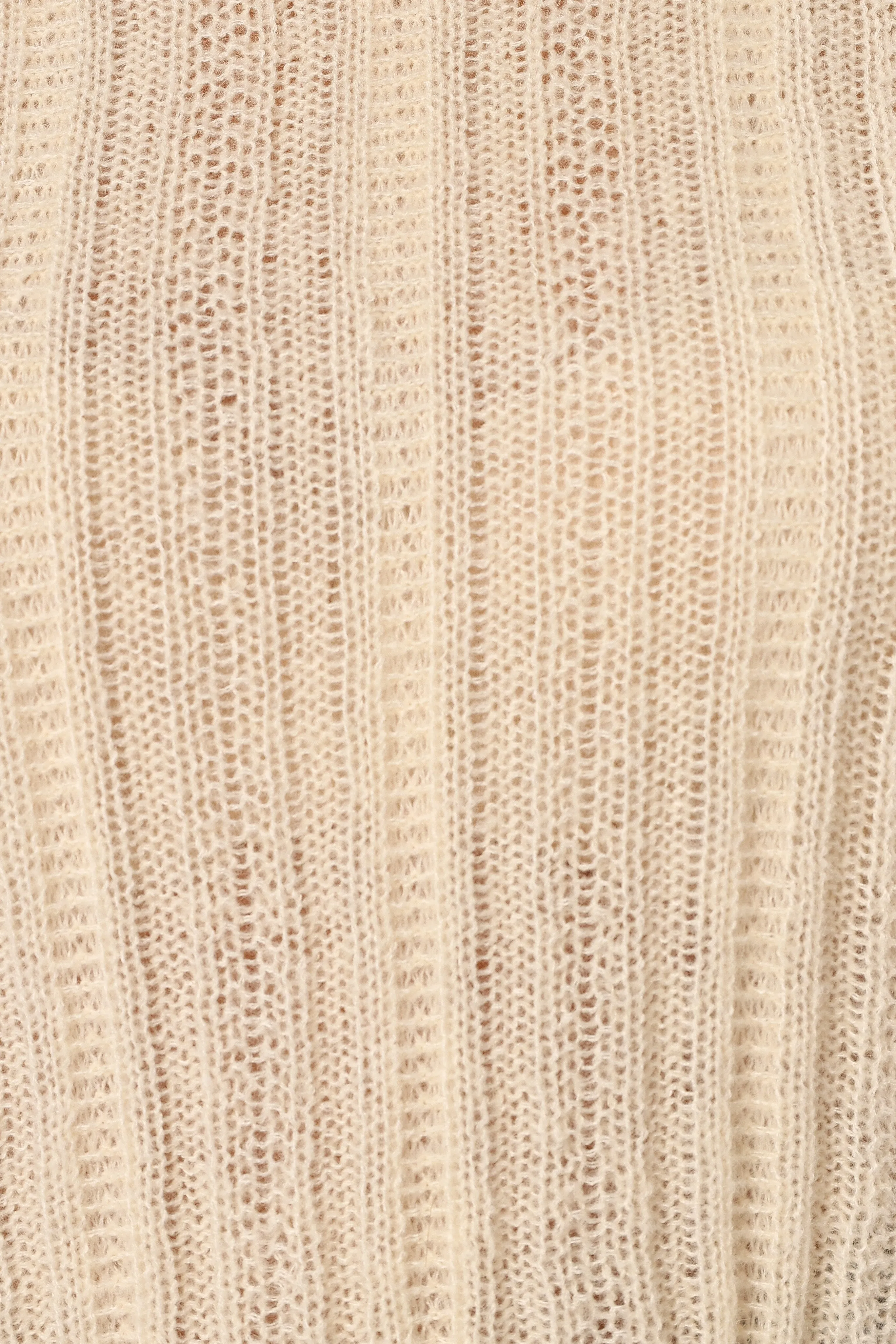 Wynford Scallop Edge Knit Sweater - Cream