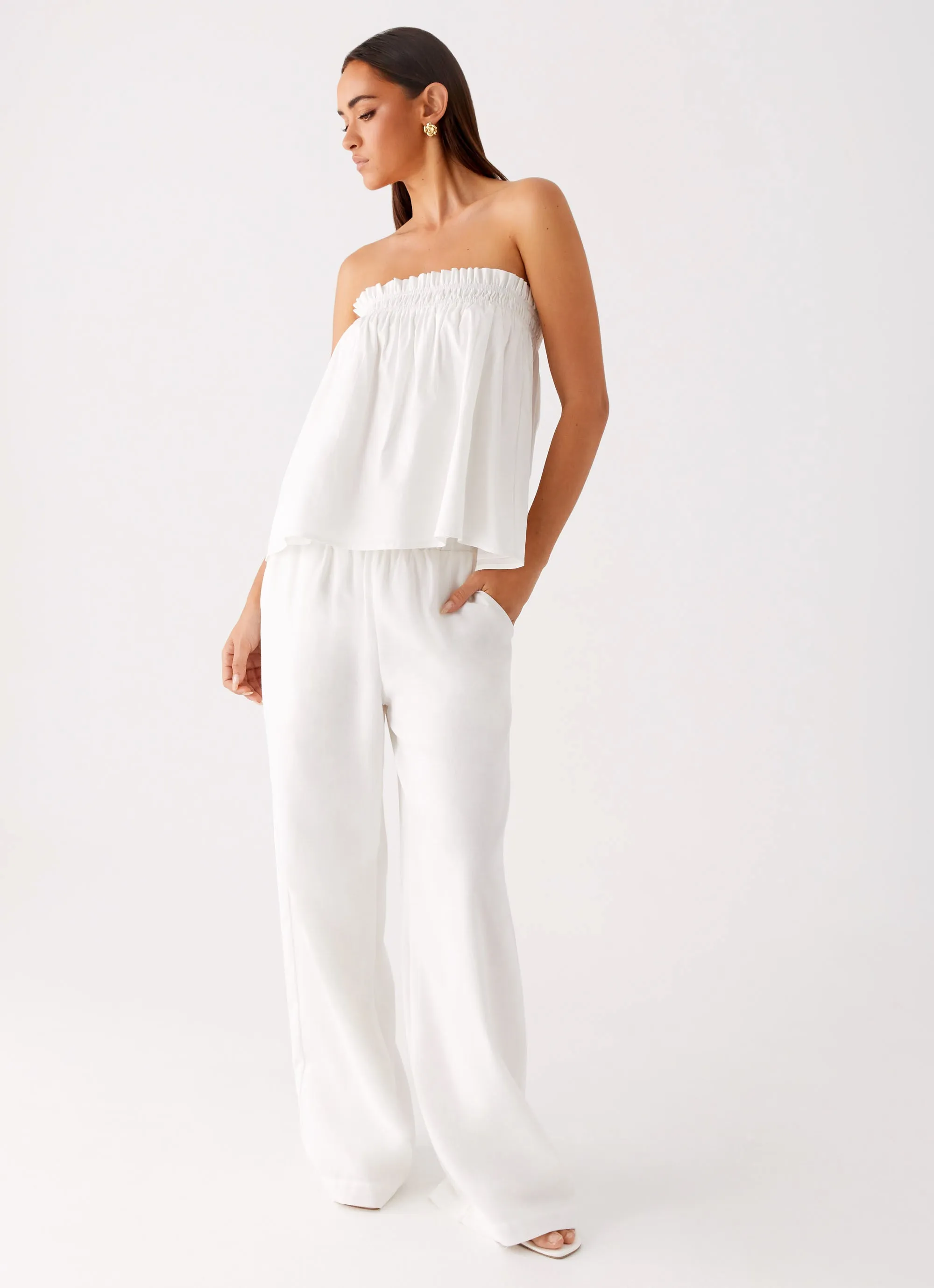 Wynter Babydoll Top - White