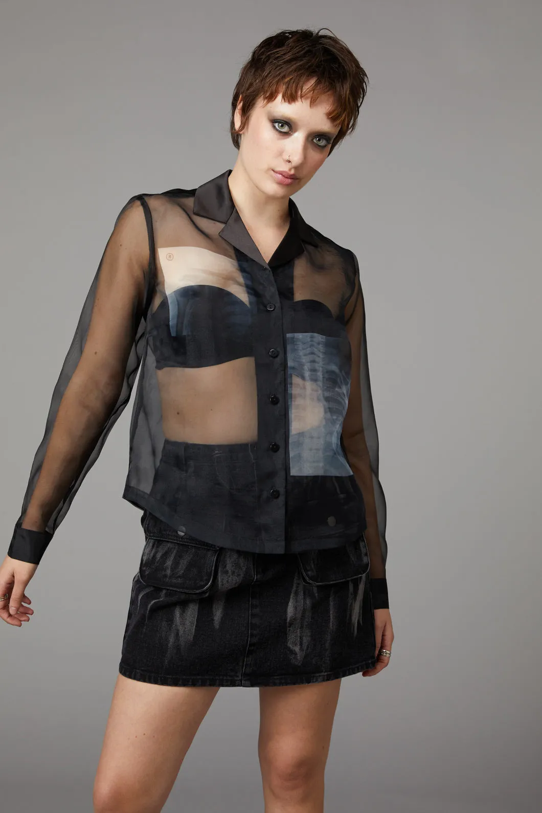 X-Ray Print Blouse