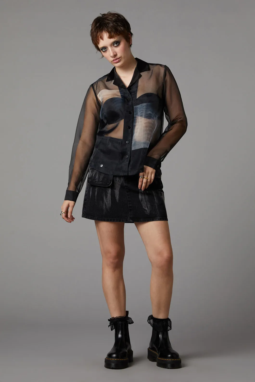 X-Ray Print Blouse