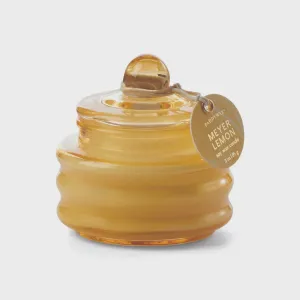 Yellow Glass Candle - Meyer Lemon