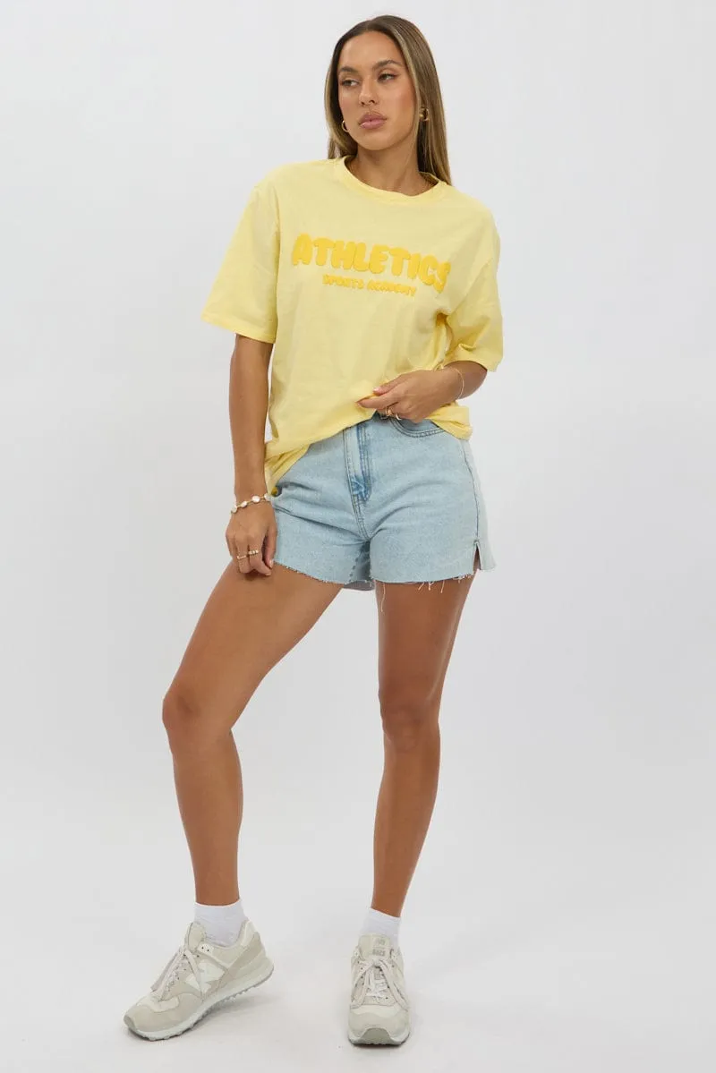 Yellow Graphic Tee Short Sleeve