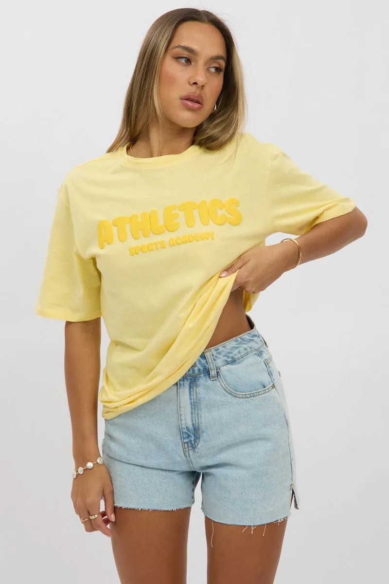 Yellow Graphic Tee Short Sleeve