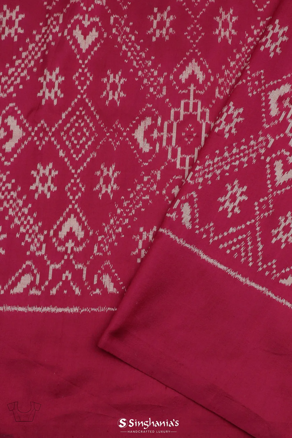 Yellow Pink Printed Madhubani Silk Saree