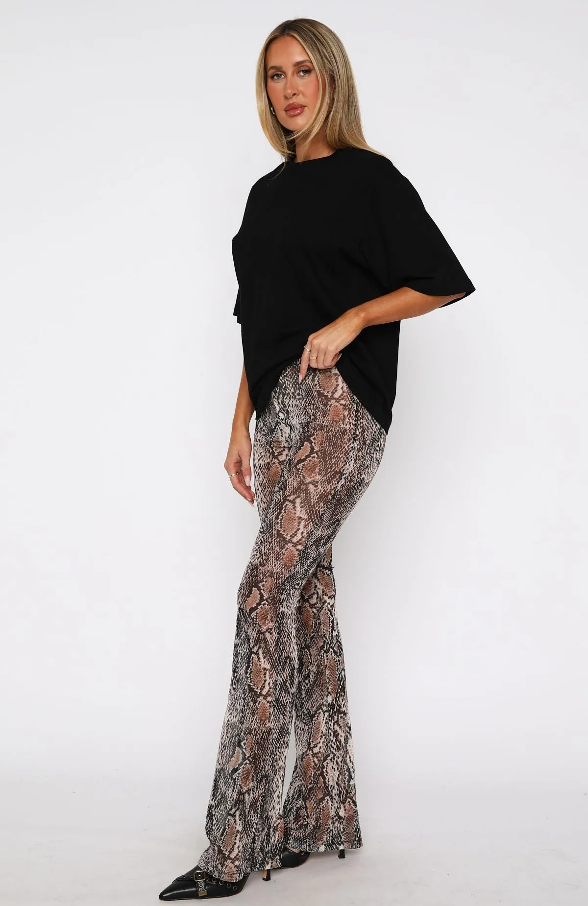 Yesterday's News Pants Snake Print