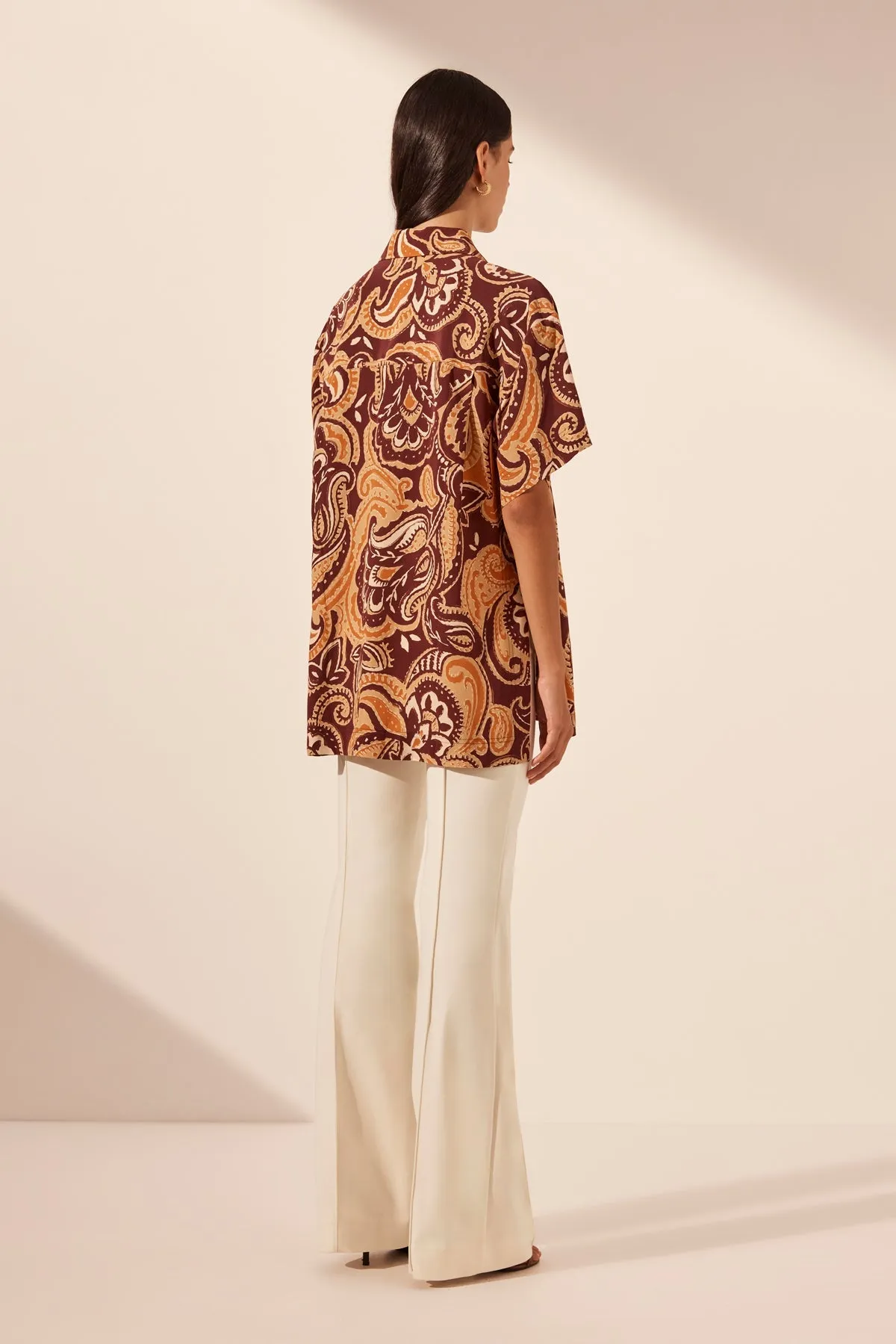 ZAHRA SILK SHORT SLEEVE SHIRT