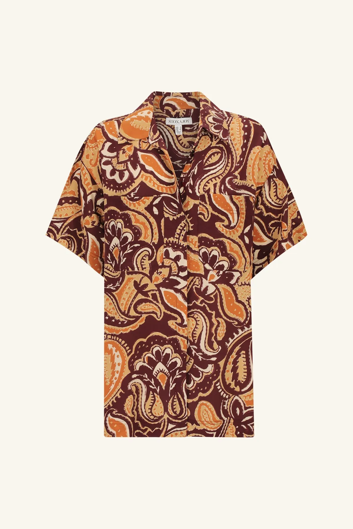 ZAHRA SILK SHORT SLEEVE SHIRT
