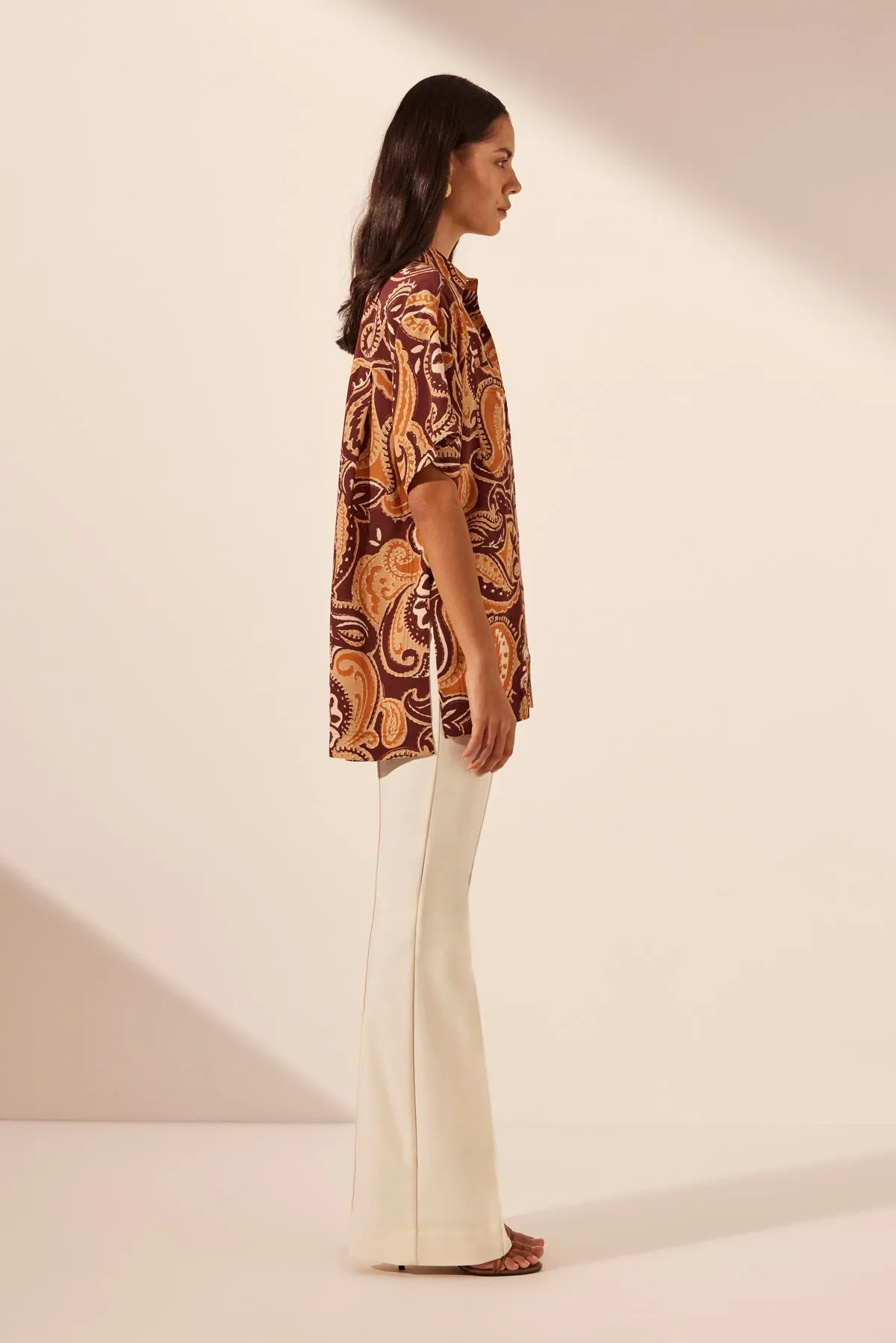 ZAHRA SILK SHORT SLEEVE SHIRT