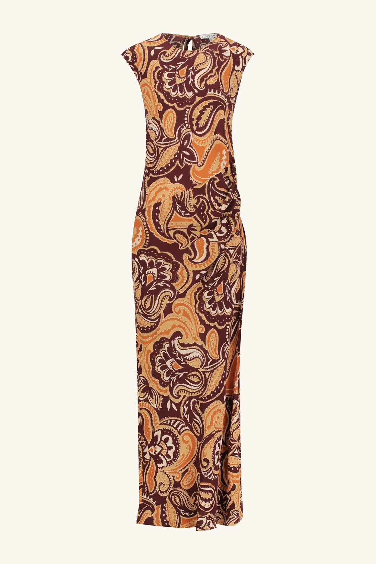 ZAHRA SILK SIDE SPLIT MAXI DRESS