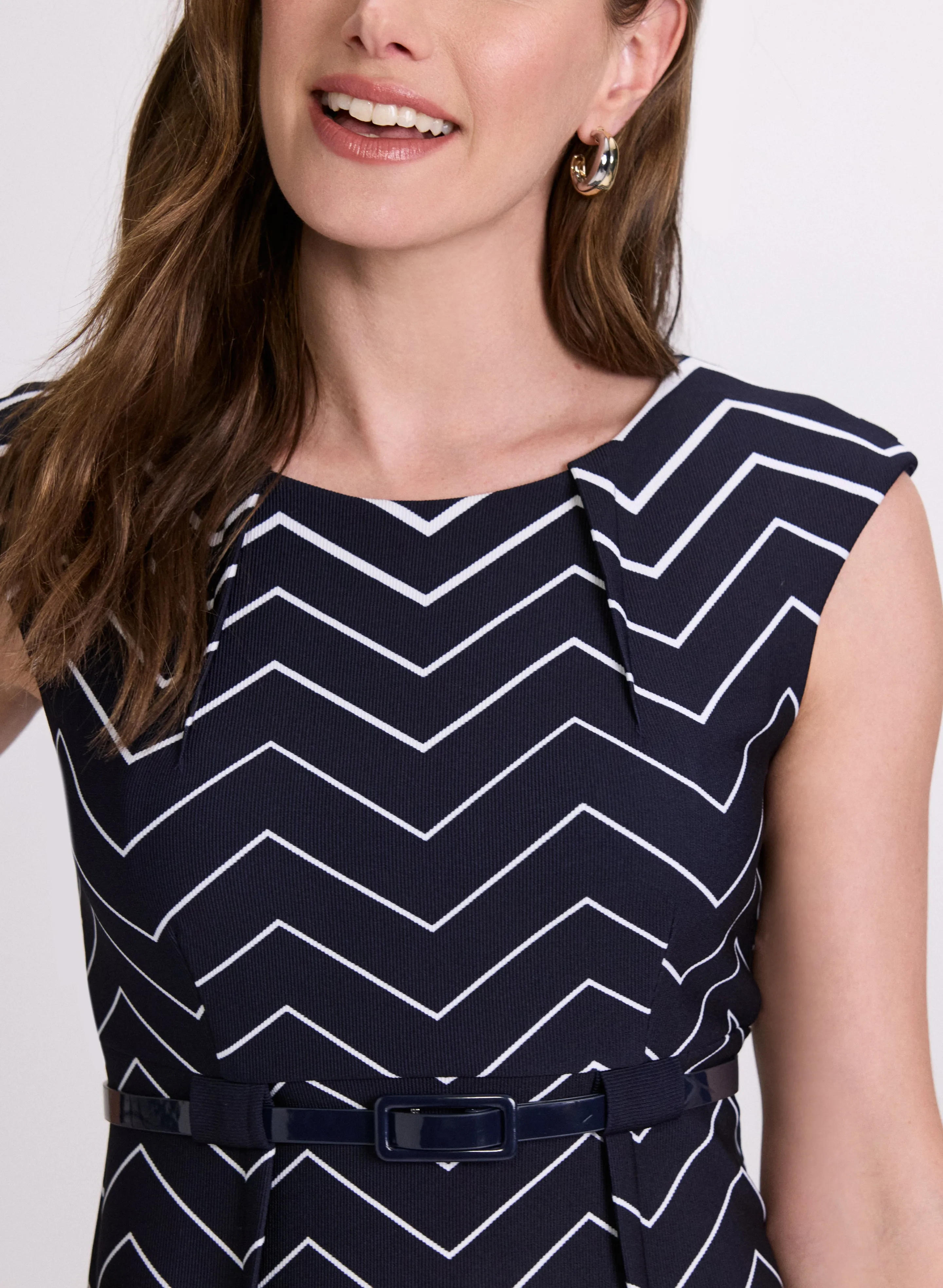 Zig-Zag Print Dress